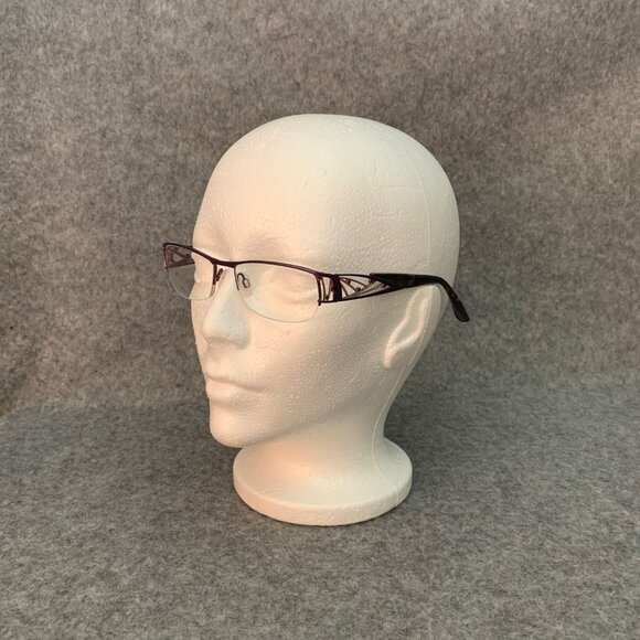 Cogan YC2132 VIO Purple Gold Half Rim Optical/Prescription Eyeglasses Frame - Picture 6 of 14